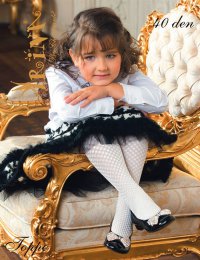 Белые колготки TOPPO 40 для девочек