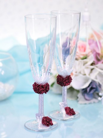 Свадебные бокалы Ладья, deco-028