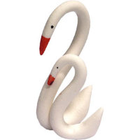 Лебедь сахарный для свадебного торта 2шт